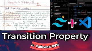 Transition in Tailwind CSS  Tailwind CSS tailwindcss [upl. by Elleira]