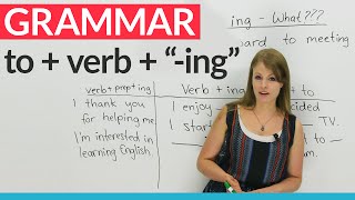 English Grammar How to use quottoquot before an quotingquot verb [upl. by Nycila]