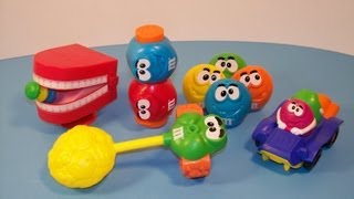 1997 BURGER KING MampMs MINIS SET OF 5 FULL COLLECTION MEAL TOYS VIDEO REVIEW [upl. by Coster]