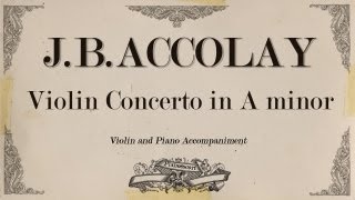 JB Accolay violin concerto in A minor  Piano Accompaniment [upl. by Duile138]