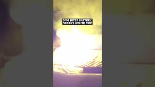 Dog bites lithiumion battery sparking house fire [upl. by Favien]