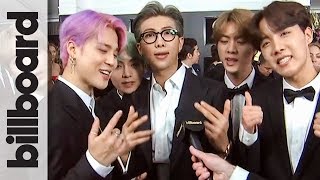 BTS Thanks ARMY for Helping them quotLive The Dreamquot  Grammys [upl. by Ekralc877]