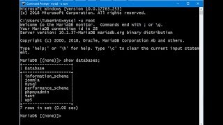 Connect to MySQL through Command Prompt CMD  Windows 10 [upl. by Sonitnatsnoc]