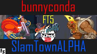 Street Fighter Alpha 2  bunnyconda Sodom vs SlamTownALPHA Birdie Fightcade FT5 [upl. by Eram33]