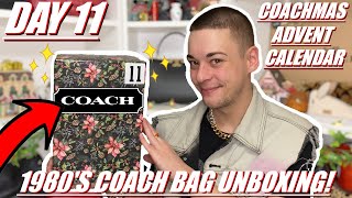 My FIRST 1980’s Coach Bag Unboxing COACHMAS ADVENT CALENDAR DAY 11 [upl. by Nilreb282]