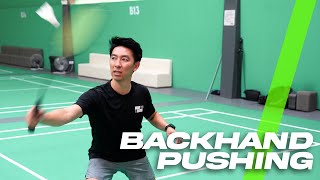 Badminton in a Minute Pushing with the backhand The Backhand Series [upl. by Cela202]