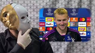 Mr Mime Reaction Matthijs de Ligt Interview Post Real Madrid 2 vs 1 FC Bayern München 08052024 [upl. by Adiaj]