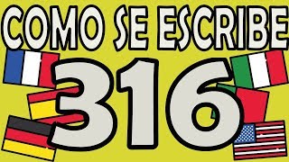 Como se Escribe el Número 316 [upl. by Clapper]