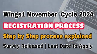 WINGS1 NOVEMBER 2024 REGISTRATION SURVEY FORM RELEASED  how to register wings1 t13 wings1 [upl. by Lebezej]