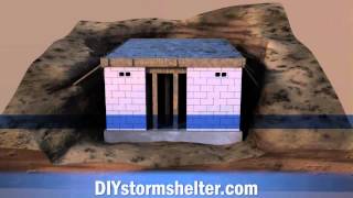 Concrete block DIY Storm Shelter 12x20 foot [upl. by Neala]