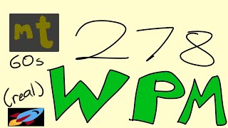 TYPING WORLD RECORD  278 WPM for 60 seconds [upl. by Pandolfi526]