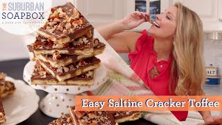 Saltine Cracker Toffee Recipe Christmas Crack [upl. by Gnod786]