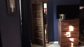 Building a secret bookshelf door DIY [upl. by Freddie]