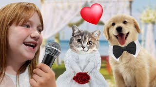 STORY TiME with Adley 🐱💖🐶 forbidden love between a DOG amp KiTTEN bedtime routine kitty amp puppy fun [upl. by Melcher]