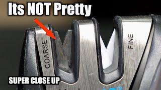 What A Pull Through Knife Sharpener ACTUALLY Does To Your Knife  SUPER CLOSE UP [upl. by Toma332]