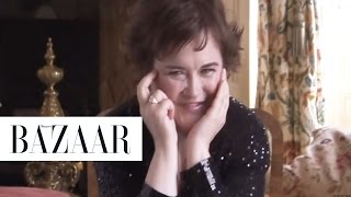 Susan Boyles Makeover  Behind the Scenes  Harpers BAZAAR [upl. by Dody294]