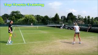 Pro Tennis  Wimbledon Court Level View [upl. by Euqinorev684]