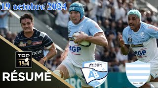 TOP 14  Résumé partie complète Aviron Bayonnais vs Racing 92  J7  Saison 20242025 [upl. by Honig]