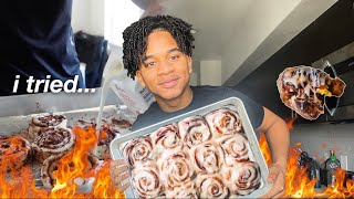 making a cinnamon roll sandwich QUICK AND EASY [upl. by Suk]