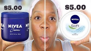 I tried NIVEA CREAM Nivea vs Nivea Soft Nivea Creme vs Nivea Soft Light Moisturizer [upl. by Htide919]