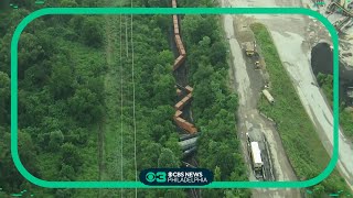 Train derailment in Pennsylvania forces home evacuations [upl. by Dietsche885]