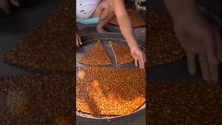 ⚡⚡ Khaju Chikki Making Process⚡⚡ shorts telugufoodie esangathulu streetfood foodie omelette [upl. by Yeldoow]