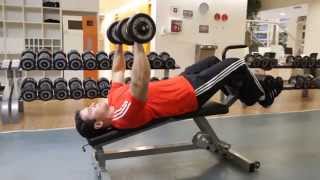 Decline Dumbbell Bench Press  Chest Exercise [upl. by Auhel]