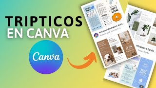 Como hacer un triptico en canva 2  brochure en canva [upl. by Hardigg]