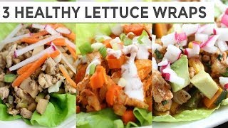 LETTUCE WRAPS  3 easy healthy dinner ideas [upl. by Nahshu311]