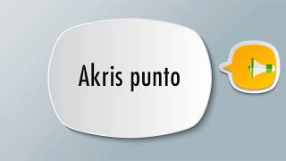 How To Pronounce Akris punto [upl. by Dowling743]