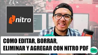 Nitro PRO como Editar eliminar borrar o insertar un PDF😎💻 [upl. by Laurentia]