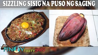 How To Cook Sizzling Sisig Na Puso Ng Saging [upl. by Adli]