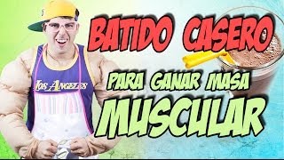 Batido fitness casero para aumentar masa muscular  Recetas Fitness [upl. by Ellinger]