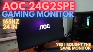 AOC 24G2SPE 165HZ GAMING MONITOR  UNBOXING and what is the difference from 24G2E [upl. by Cathie483]