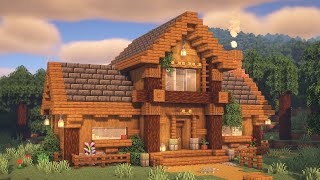 How to build a Large Spruce House in Minecraft  Spruce Mansion Tutorial [upl. by Borreri556]