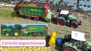 LohnerVLOG391 2Schnitt beendet I Fendt 926 und John Deere 6R mit Strautmann I Saphir Clearstar 6m [upl. by Noral]