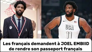 Joel Embiid chassé des jeux olympiques par des français qui réclament qu’il remette son passeport [upl. by Erlewine]