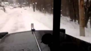 Lowell Massachusetts  Snowplow Driver Buries Cars With Snow [upl. by Orgalim]