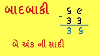 બાદબાકી  Badbaki  Gujarati Badbaki  Basic Educational  In Gujarati  By Saral Shixan [upl. by Valerie326]