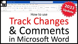 How to Use Track Changes and Comments in Microsoft Word 2023 Update for PC amp Mac [upl. by Alleuqahs]