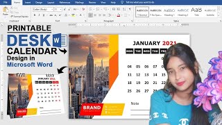 How to make calendar design in Ms word  Calendar design in Ms word  msword [upl. by Tezile]