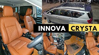 Toyota Innova Crysta Interior Decoration  Bucket Seat Covers  7D Mats  Gofar Carrier  Rear Guard [upl. by Gavrila620]