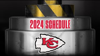 Chiefs 2024 Schedule Release  Hydraulic Press  Kansas City Chiefs [upl. by Yarezed]