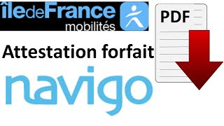 Comment télécharger une attestation de chargement de forfaits Navigo sur votre carte Navigo [upl. by Arihppas556]