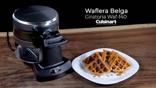 Waflera De Acero Rotatoria Doble Cuisinart Waff40 [upl. by Bunnie]