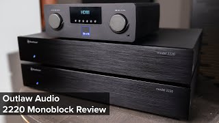 My FIRST Experience with Monoblock Amps  Outlaw Audio 2220 Review [upl. by Nairdad]