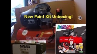 Burisch Compressor  DeVilBiss FLG 5 Spray Gun Unboxing [upl. by Drofkcor]