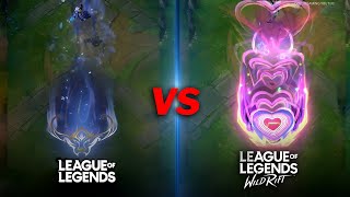 Lovestruck Ezreal VS Porcelain Projector Ezreal  Skin Comparison  Wildrift [upl. by Domenico527]