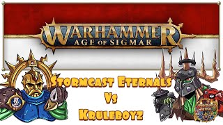 Age of Sigmar Battle Report Stormcast Eternals vs Kruleboyz [upl. by Atirabrab]