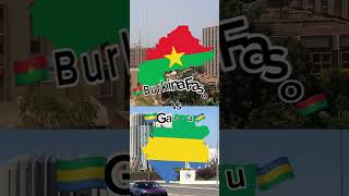 Burkina Faso vs Gabon  country death match part 82 shorts countries geography whoisstrogest [upl. by Aney]